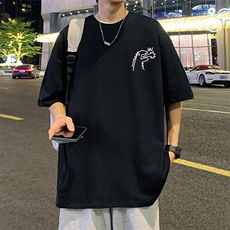 T739P26夏季新品港风高街美式短袖T恤宽松ins重磅纯棉体恤，男装T恤，星座304A