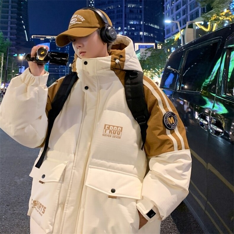 79001-P235控328标90绒子连帽羽绒服男冬季白鸭绒轻薄保暖外套图片