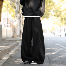 春季新款现货男女同款直筒弯刀休闲裤DSA157B-K2611-P45，男装休闲裤，电商A157B