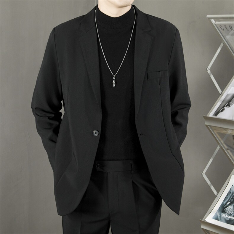 西装外套男士春秋季新款潮流宽松小单西休闲商务西服男TK71，男装西服，星座1116A-2（原606A-1）