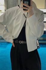 白色cleanfit外套行政夹克短款开衫拉链棒球服JK7642特P60，男装夹克，星座908-1