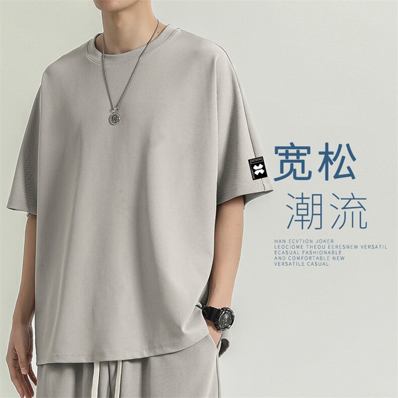 青少年夏季冰丝短袖t恤休闲运动搭配帅气TT317-特批-36,男装T恤,星座718