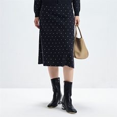 2025年秋季时尚百搭通勤简约休闲半身裙，女装半身裙，致织羊绒