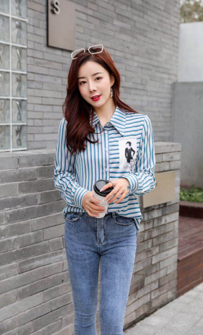 现货，春季新款仿真丝衬衣，女装，艾伊贝雪