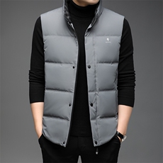 DF8228钱塘2020-2冬季百搭简约厚款新款中年男士背心羽绒服P165，男装羽绒服，钱塘207-2