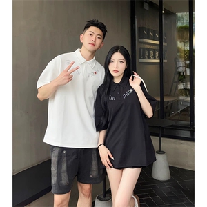 抖音得物供货现货网眼透气翻领T恤美式宽松潮牌短袖POLO衫APL16