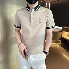 继续2026夏季短袖翻领Polo衫大码时尚半袖上衣D342-T016-P45，男装T恤，电商D342