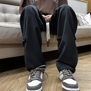 潮束脚时尚潮牌休闲裤工装裤夏季男宽松型长裤潮流纯色KK241-P35图片