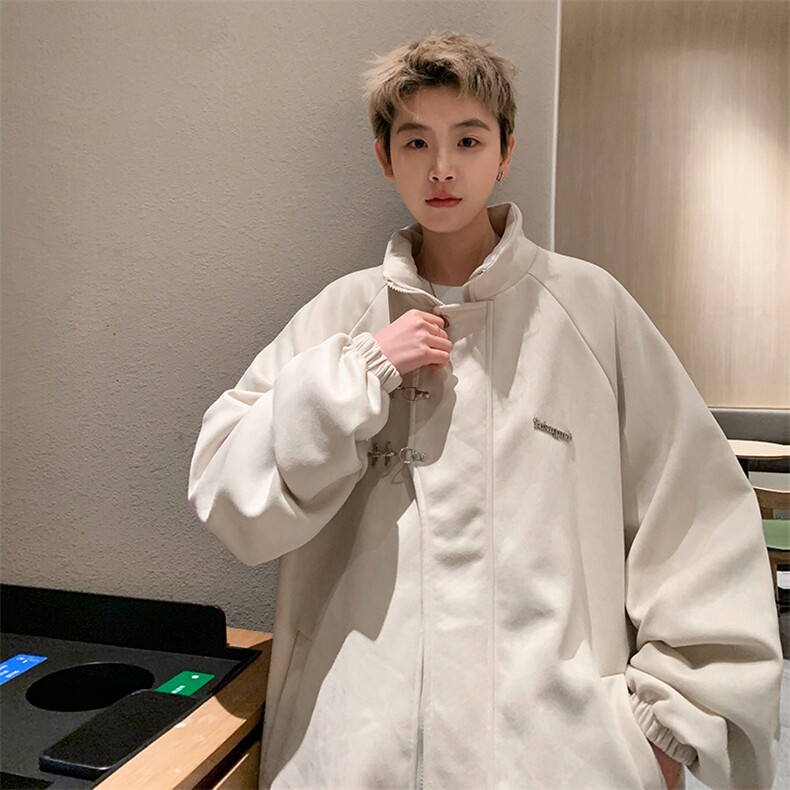 重磅！麂皮绒复合夹克飞机扣外套CP43-特P60控价：108,男装夹克,电商B371