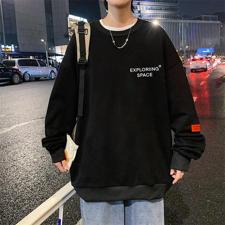 S6244-P28NASA秋季圆领卫衣男大码韩版宽松长袖外套,男装卫衣,电商A040