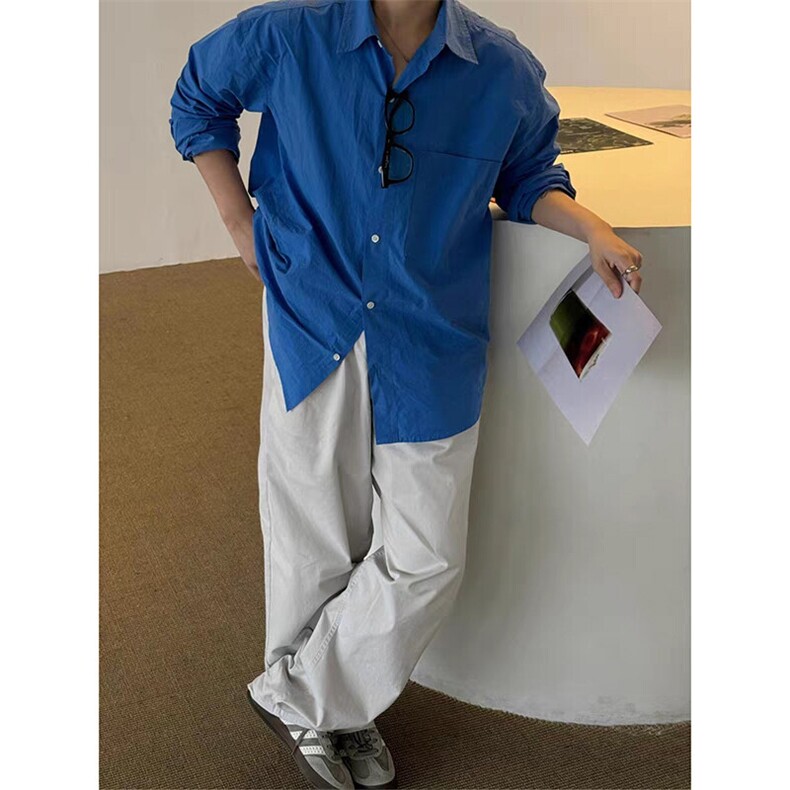 亚麻薄款长袖衬衫男夏季韩版宽松休闲防晒衬衣外套C033-P45,男装防晒衣,星座1004-3