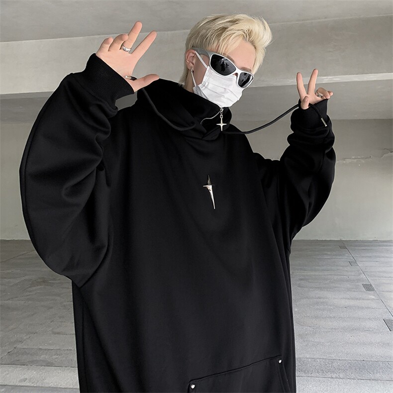 连帽卫衣男女秋冬款美式复古痞帅半拉链套头外套EB101-P46加绒55，女装短外套，星座1008-1