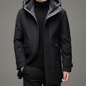 冬季新款中年男时尚外套羽绒服连帽上衣爸爸装YYYR3019-P295图片