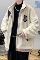 冬款加绒加厚棉衣外套徽章潮羊羔绒保暖棉服男士8843-P110控价138，男装棉衣，电商A441-1