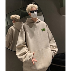 抖音得物供货提供视频秋冬重磅美式麂皮绒连帽卫衣JLM41，男装卫衣，电商A486