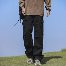 2024秋季新款工装裤多口袋设计感痞帅休闲长裤宽松现货K8117-P52，男装工装外套，星座512-3