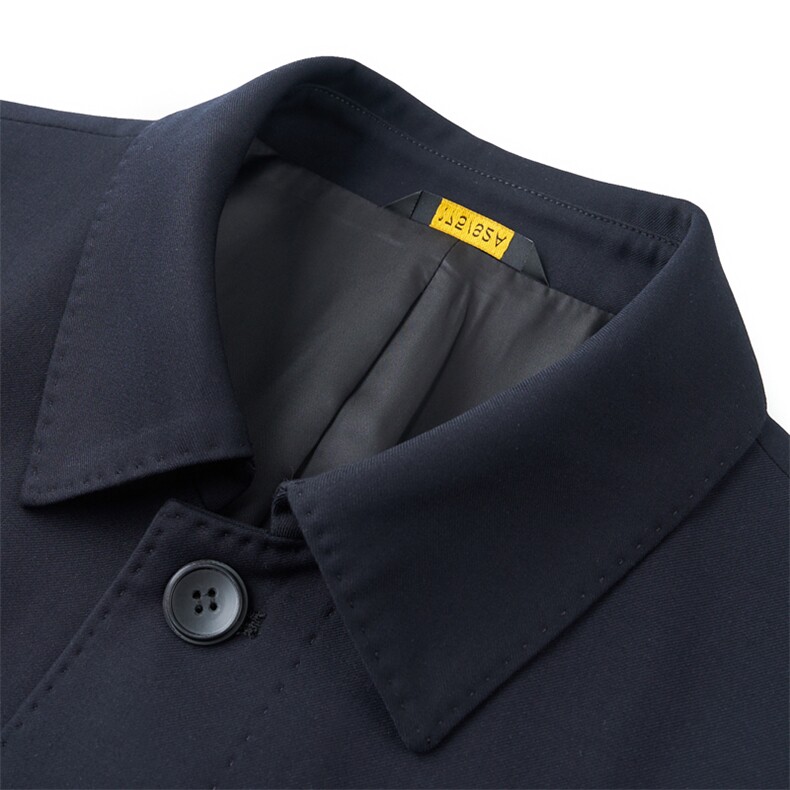 HM8115秋季新款男士风衣翻领商务领导服男装纯色外套,男装风衣,电商B360A（原721A）