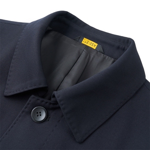 HM8115秋季新款男士风衣翻领商务领导服男装纯色外套图片