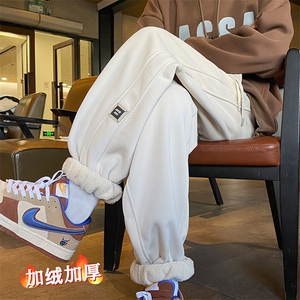 加绒加厚休闲运动卫裤男美式针织束脚裤715-6-BX16P55（控78）图片