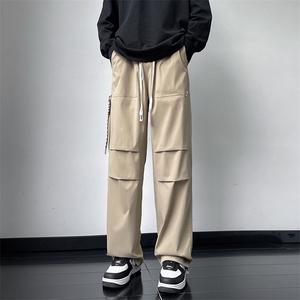 高品质秋冬男休闲裤抽绳长带装饰抽绳束脚长裤H086 P40图片