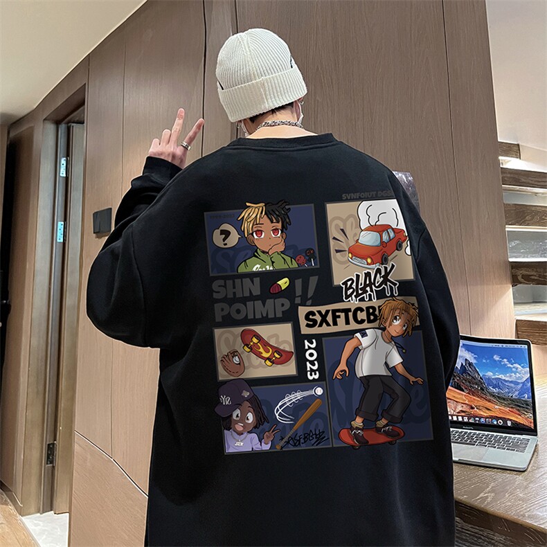 直播360克重磅美式潮牌印花卫衣Y101特P28 同步供应华棉品质图片