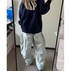 春款高密塔丝隆弯刀裤工装裤女美式高街直筒休闲裤KB628，男装休闲裤，星座1116A（原606A-3）