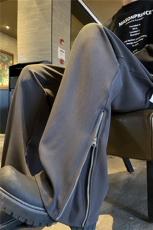 春季新款cleanfit纯色拉链微喇西裤休闲裤B315-K24037-p50控68，男装休闲裤，电商B315