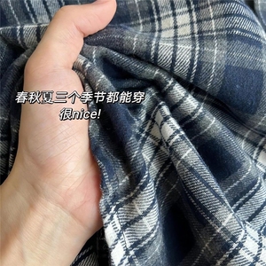 复古格子衬衫男春季新款美式长袖上衣cleanfit薄外套LJ8211-P35,黑色长裙搭配中长上衣可以吗图片