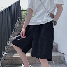 现货夏季男士休闲短裤男宽松潮流五分裤纯色沙滩裤子男裤d，男装休闲裤，星座1008