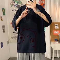 Q11236-P30春夏季七分袖t恤男大码五分袖男短袖中袖，男装T恤，电商A040