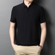 QLM9961男士2023年夏季新款短袖休闲纯色t恤夏光棉polo衫P60，男装T恤，电商B360