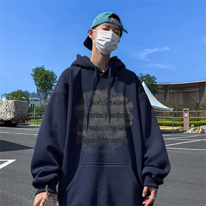 抖音得物供货 可提供视频 春装重磅美式宽松连帽卫衣DL2438图片