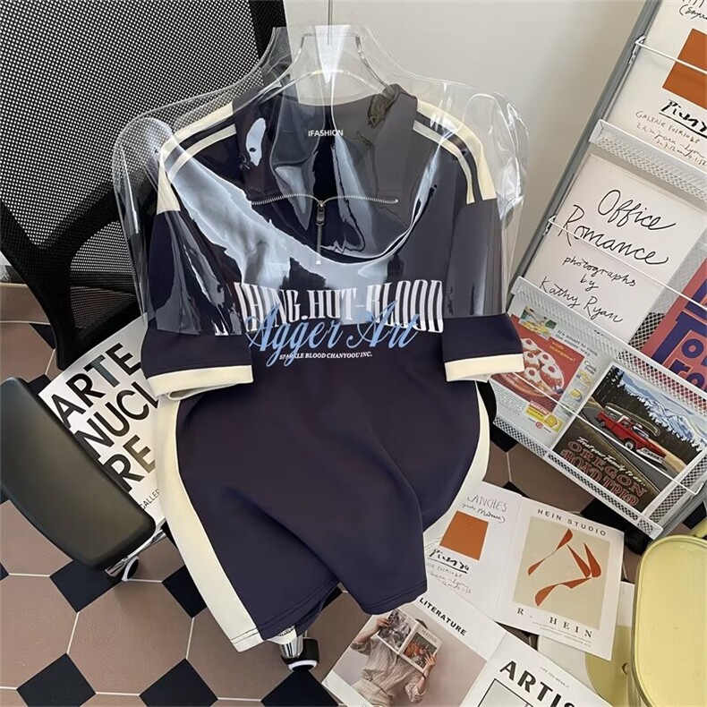 夏季新款上衣立领短袖Polo衫QT42P42,男装Polo衫,星座1116-2