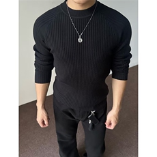 网图型男boxy版修身塑型十二针立体解构针织衫毛衣W1718/特P45，男装针织衫/毛衣，电商B350