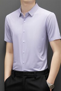 YLBL509限价118元男式2023年夏季新款无痕衬衫男短袖休闲衬衣P68图片