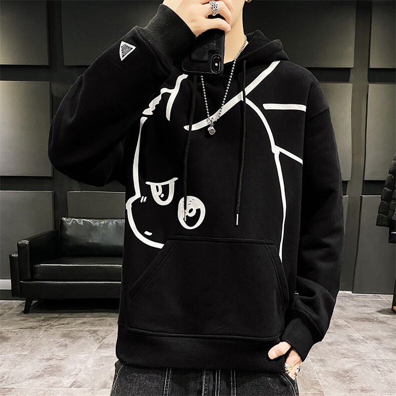 【】A003-HW3081-P55冬装新款加绒连帽男士卫衣家乐,男装卫衣,电商A003