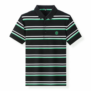 2023夏季新款polo衫男短袖纯棉商务休闲翻领t恤宽松男士带领上衣图片