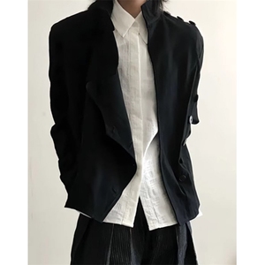 休闲西装外套女士春秋设计感小众中长款高级感后西服 J503图片