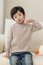 时尚儿童羊毛衫男童女童秋冬新款保暖加厚半高领针织衫宝宝毛衣，童装儿童羊毛衫，冰晶童装