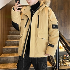 港风2026新品冬季宽松棉服派克服毛领冬装加厚外套D010-P145，男装棉衣，星座717