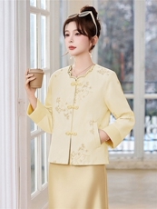新中式G风外套女2026春季新款复古刺绣提花设计感时尚气质外套，女装短外套，火爆靓佳人