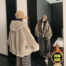 两面穿现货重磅短款座山雕棉衣男女双面穿毛毛绒棉服加厚外套，男装棉衣，电商A443