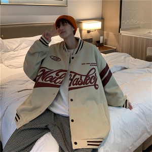 棒球服外套男春秋季潮牌ins字母情侣夹克百搭休闲上衣 W2137-P50图片