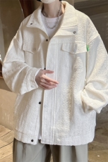小香风美式牛仔大码M-5XL夹克大皂风百搭工装外套JK8740P125控168，男装夹克，星座227-7