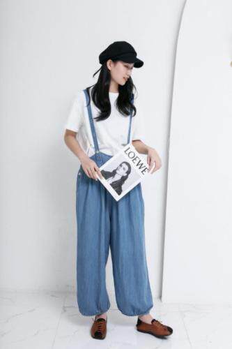 超薄背带裤，女装，E·呀