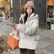 现货超高品质新标90白鹅绒拼色羽绒服冬日火炉2C220-P465K659，女装羽绒服，2C220
