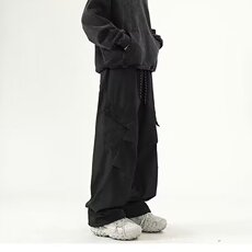 冲锋裤子男女生款春秋机能风户外防水工装伞兵裤宽松直筒休闲裤潮，男装工装外套，星座302B
