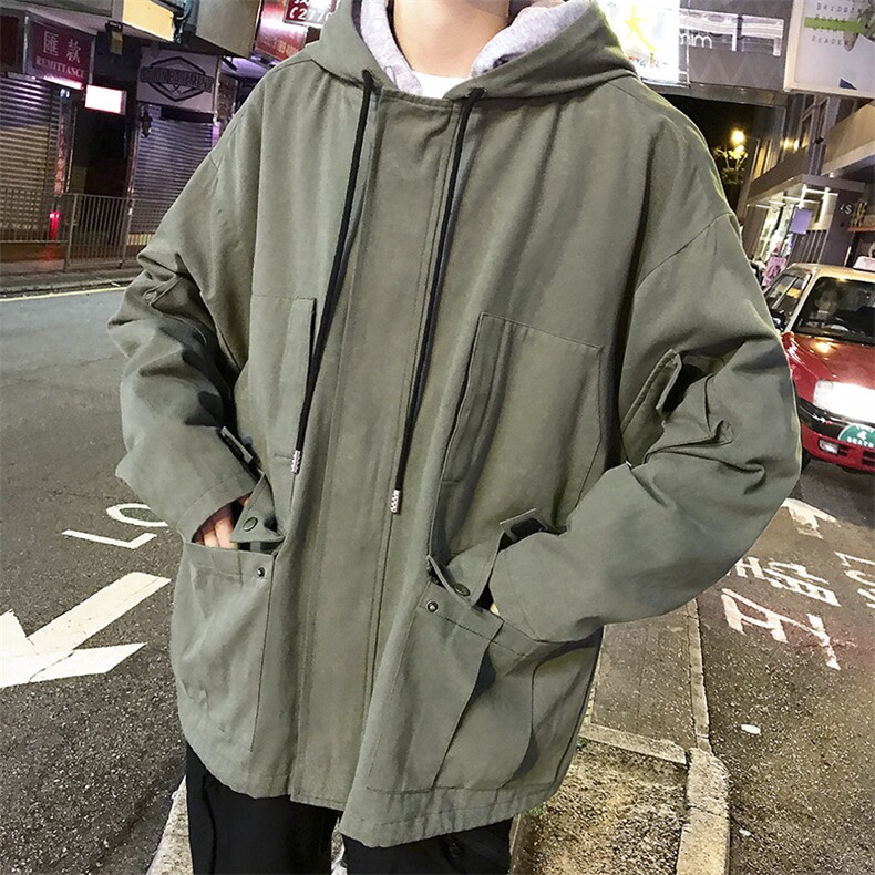 19春装工装夹克男士宽松韩版潮流chic上衣外套控125DS168TP110,男装夹克,电商A102