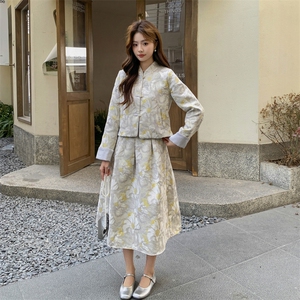 2026年春季两件套四季中式纽扣女长袖女装女士精品套装图片