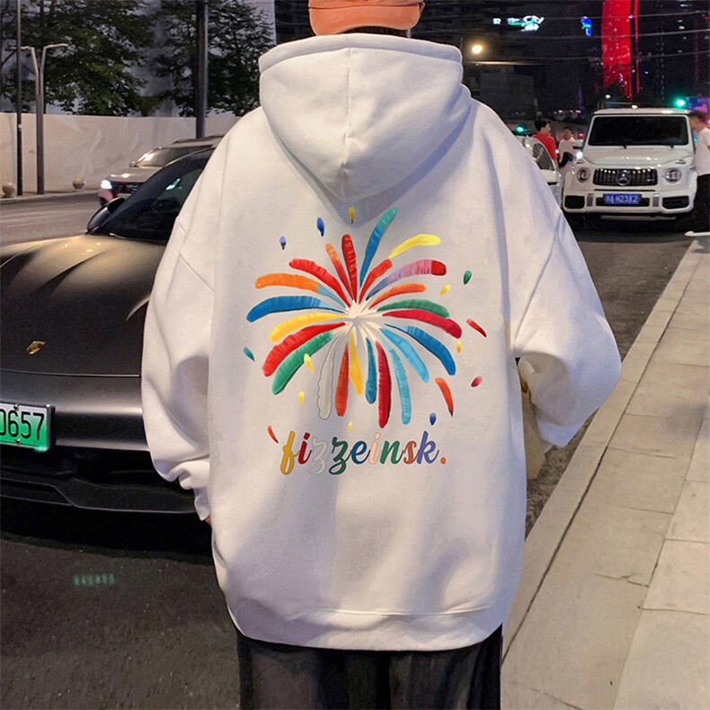 CM115新品重磅纯棉纯连帽卫衣秋冬外套卡通印花帽衫，女装短外套，星座304A-1